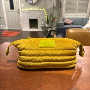 Dagne Dover Mustard Quilted Cosmetic Bag